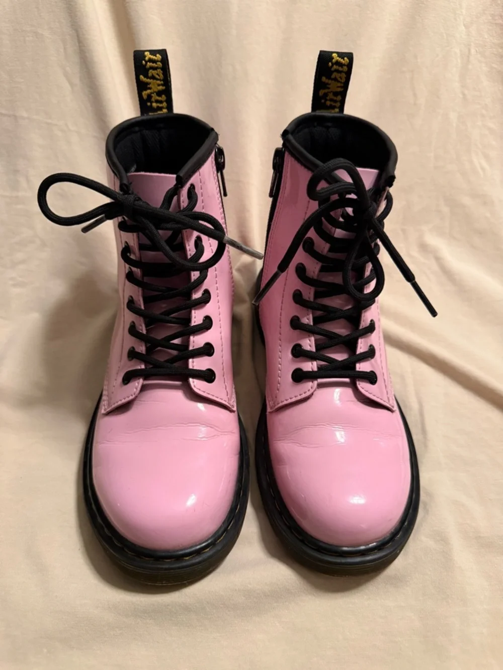 Dr. Martens Girls Pink Combat Boots Size 2